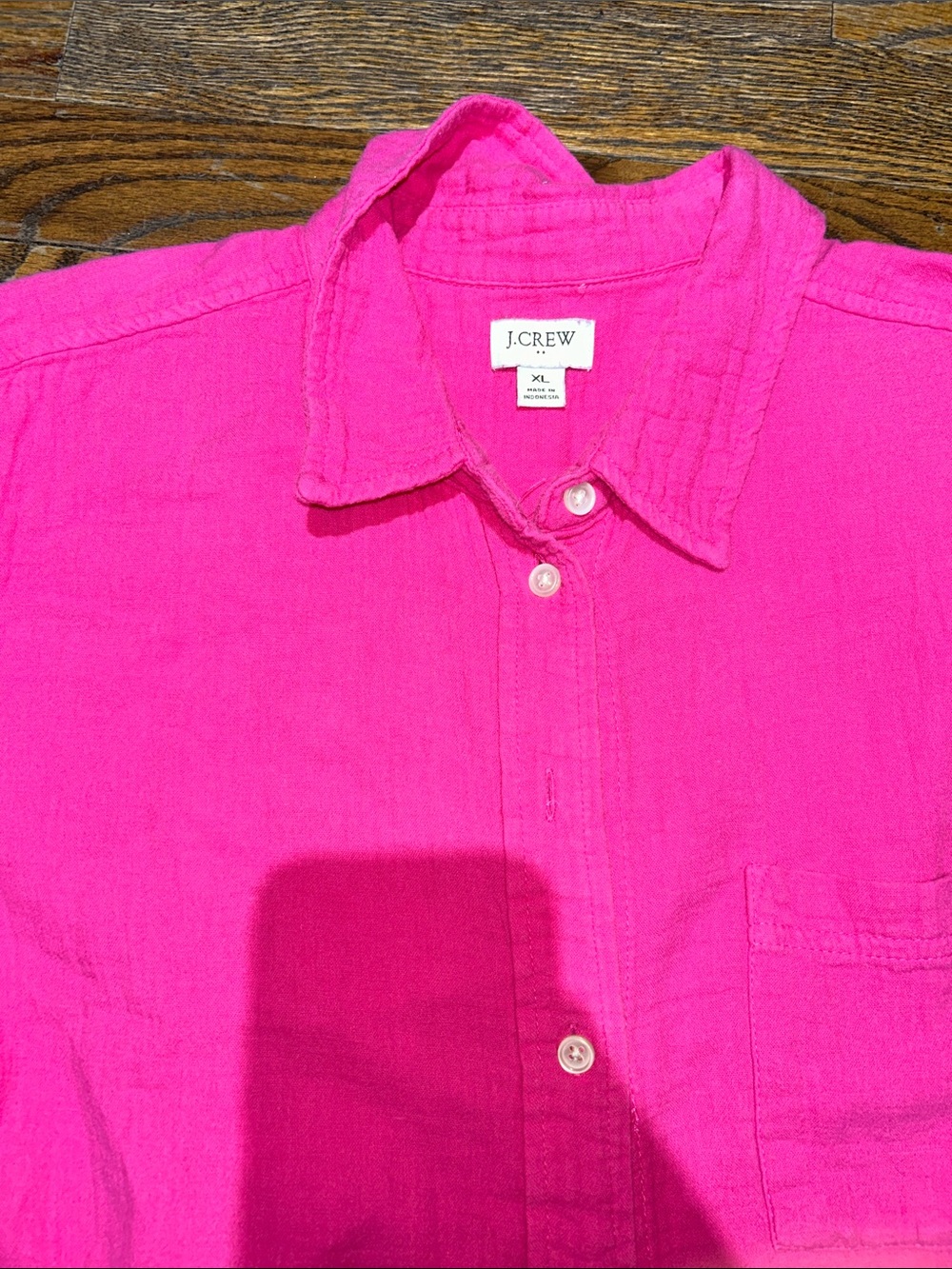 Bright Pink Button-Up Shirt - Picture 2 of 4
